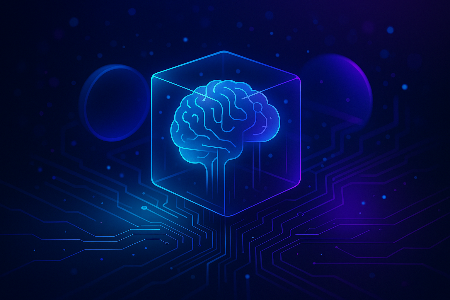 Ilustração futurista representando tecnologia e inteligência artificial da GO2IA